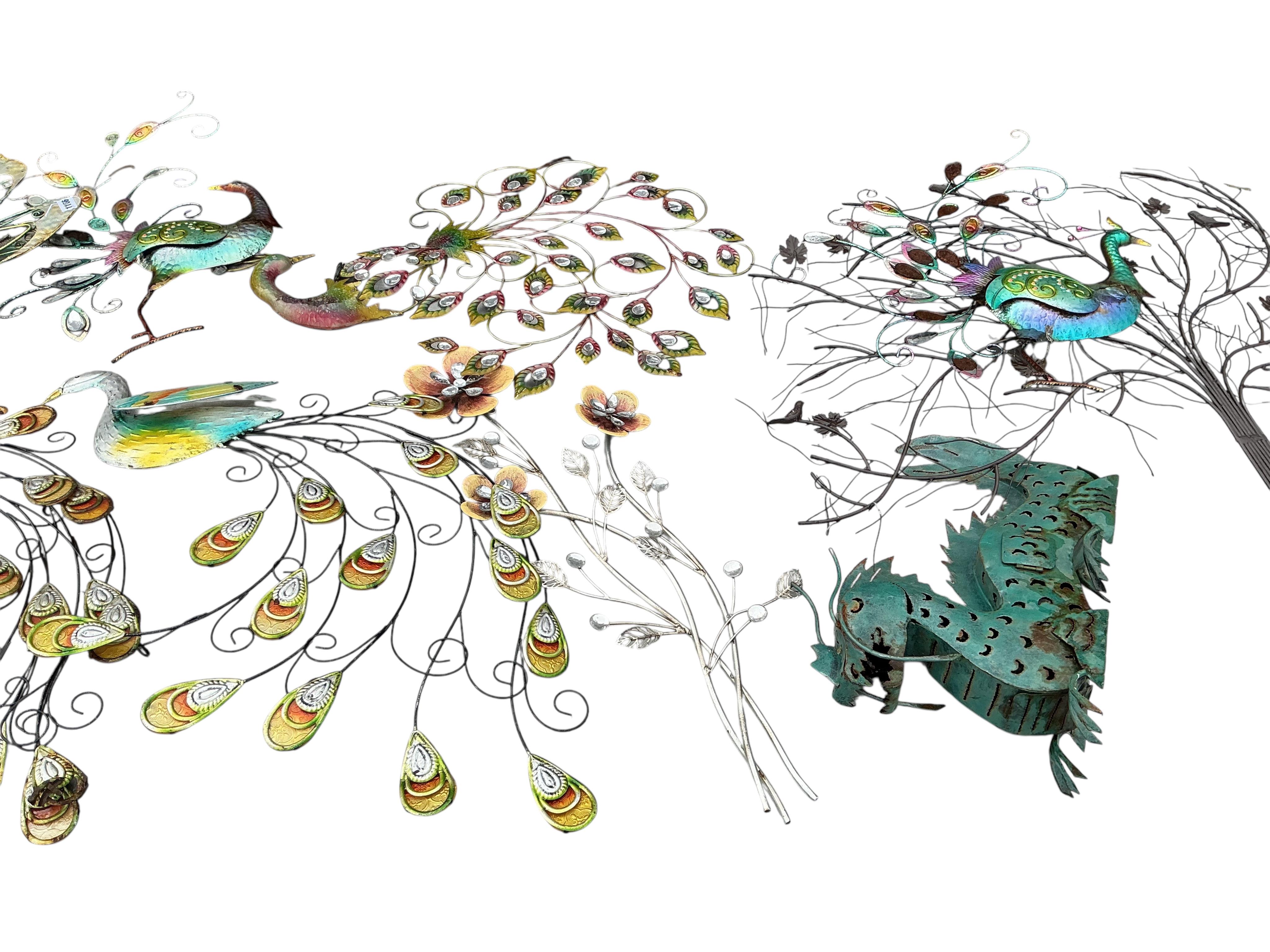 A quantity of assorted metal garden ornaments